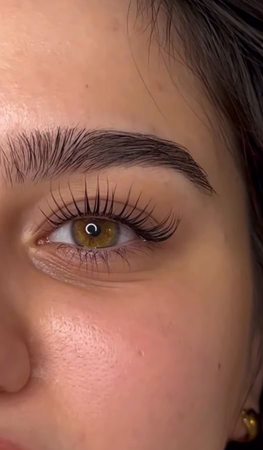 Lash extensions, close up